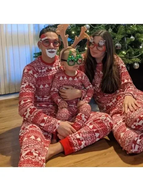 New Christmas Pajamas Set for Family Mother Father Kids Matching Clothing Baby&Dog Romper Pyjamas Xmas Look Loose Soft Outfits 4 New Christmas Pajamas Set for Family Mother Father Kids Matching Clothing Baby&Dog Romper Pyjamas Xmas Look Loose Soft Outfits 4