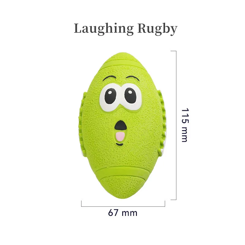 New latex vocal toys for pets rugby Dogs are resistant to biting Pet teeth grinding football Bite Resistant Vocal dog toy ball