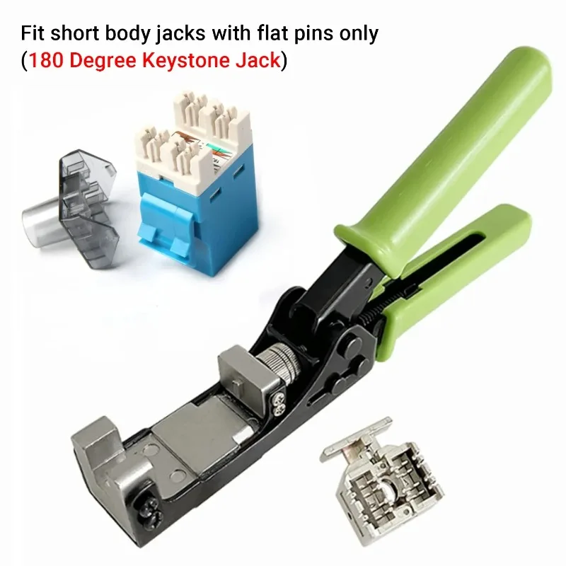 180 Degree Keystone Module Punch Down Tool Cat5 Cat6 RJ45 4-Pair Network Jack Termination Pliers