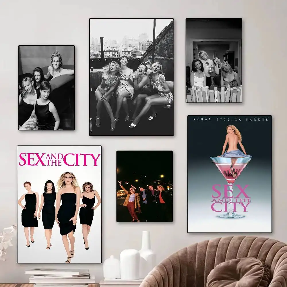 TV Series Sex And The City Anime DIY Sticky Poster Whitepaper Prints Posters Artwork Nordic Home Decor