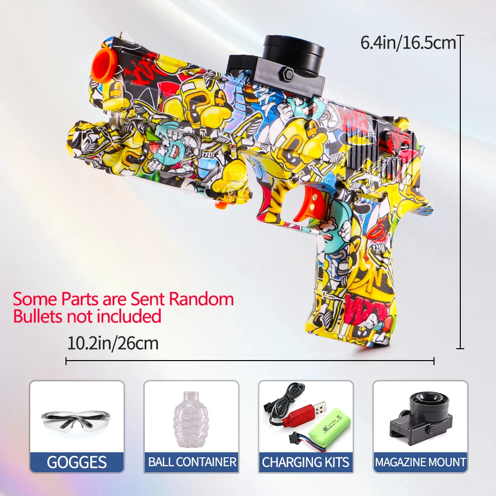 Oplaadbare Desert Eagle elektrische blaster - Strakke metalen afwerking - Automatisch buitenspeelgoedpistool voor teamspel (geen kogels)