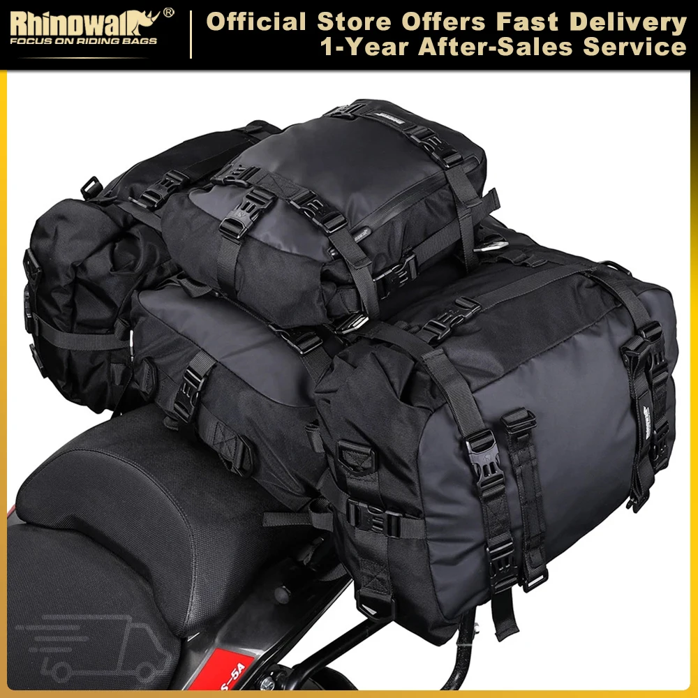 Rhinowalk Motorcycle Motocross Rear Seat Bag 10L/20L/30L Waterproof Luggage Pack Multi-Function Bumper Modification Bale