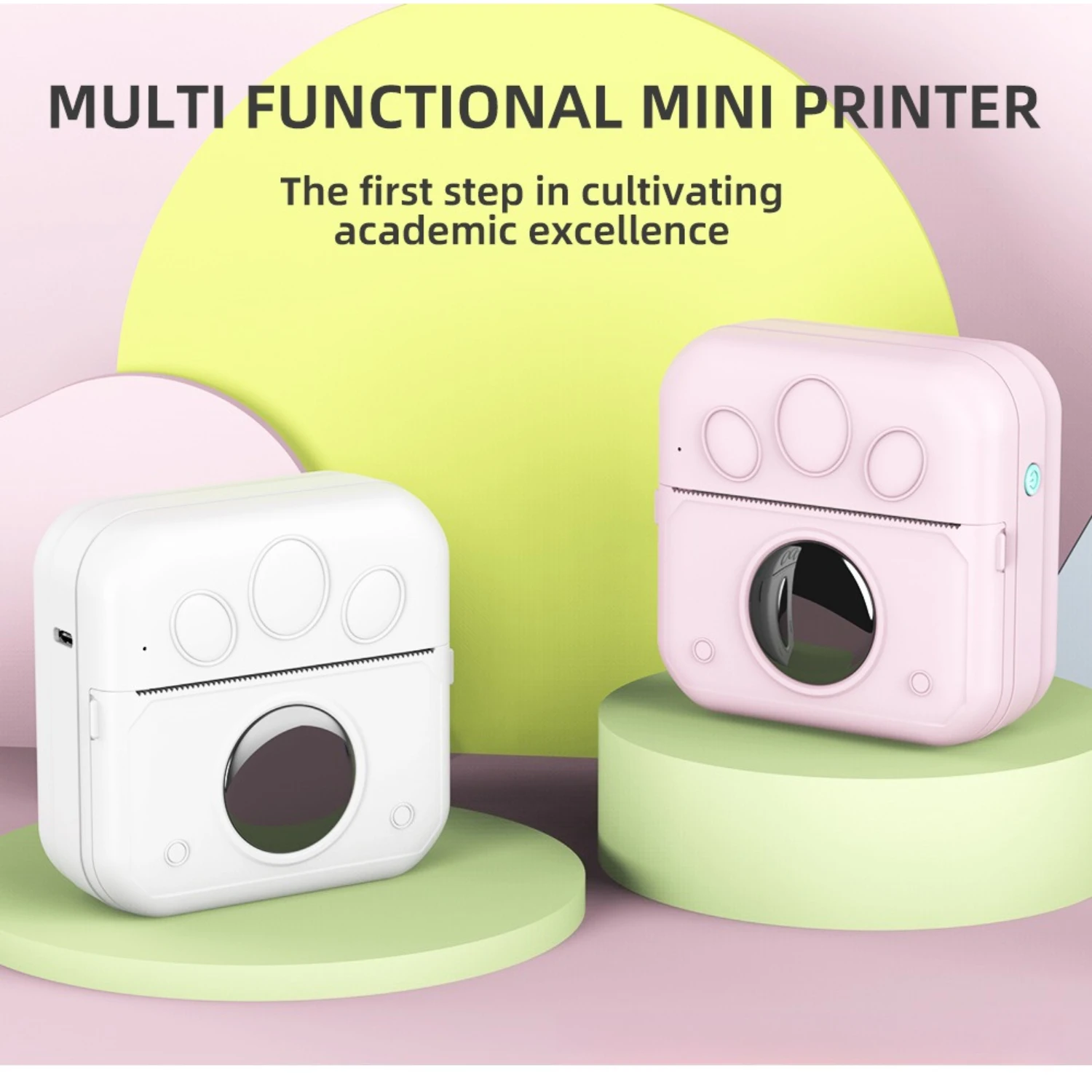Portable WiFi Mini Thermal Printer Pocket Photo Memo Wrong Question Printing Machine For Students Study Use