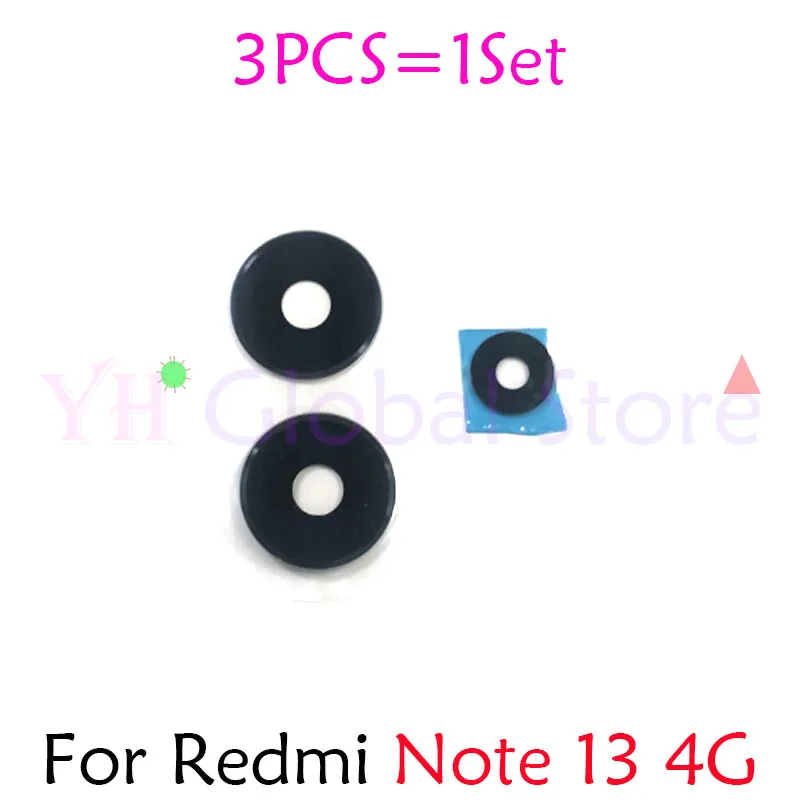 1Set For Xiaomi Redmi Note 13 Pro Plus 4G 5G Global Version Back Rear Camera Lens Glass Cover With Adhesive Sticker Repair Parts