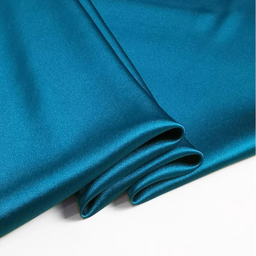 Pure Silk Stretch Satin Fabric 19momme Width 55