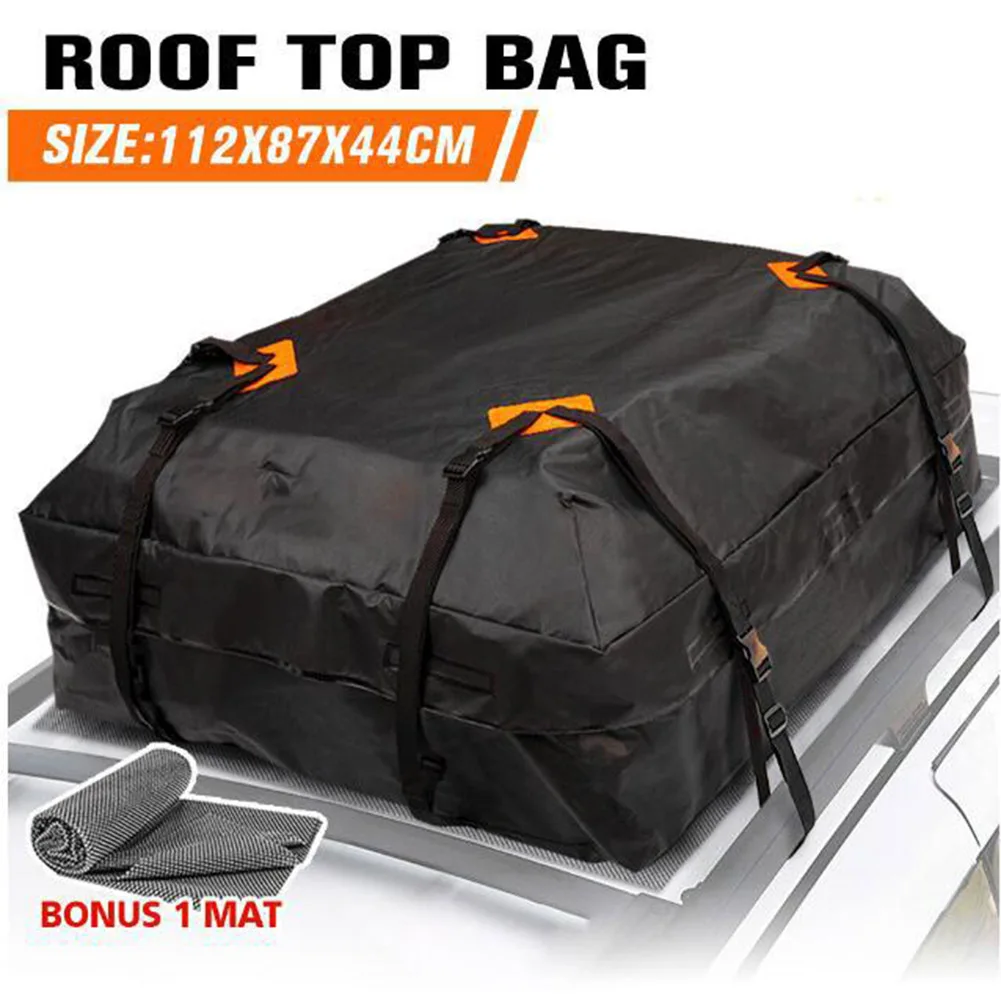 

420D Car Roof Bag Heavy Duty Cargo Luggage Storage Rooftop Bag Waterproof 425L Oxford Cloth Waterproof Large Capacity Bag *1