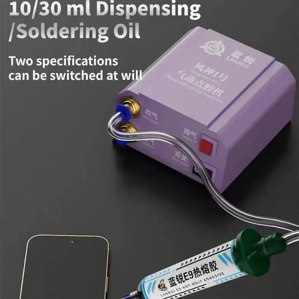 Lanrui Dispenser multifunzionale per olio saldante con colla, strumento di livello professionale per iPhone, telaio LCD, copertura posteriore, incollaggio, set per pulire la polvere