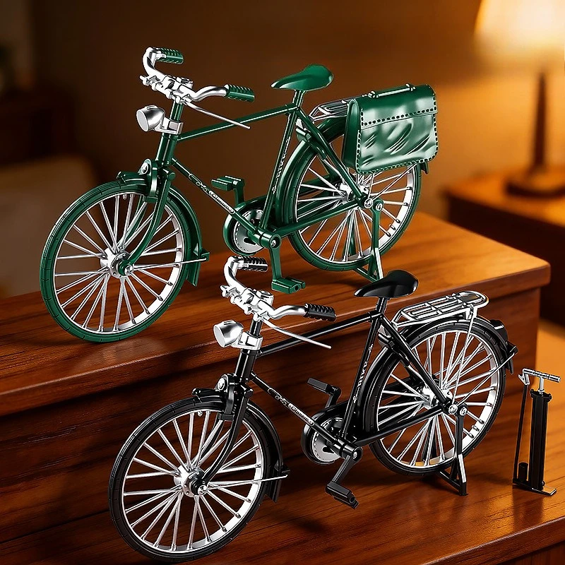 DIY Assembled Bicycle Model Ornament Mini Handcraft Bike Building Kit Decorative Desk Display Figurine Toy Gift For Collection view 3