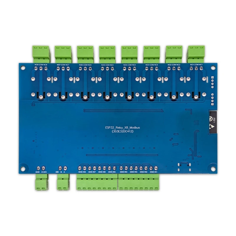 ESP32 RS485 Modbus 8 Channel Relay Module 9-24V TYPE-C with WIFI Bluetooth Support Modbus-ELEC
