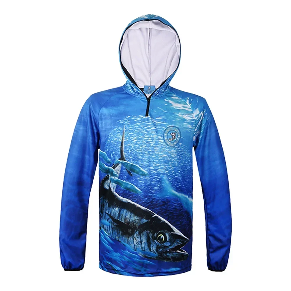 Sudaderas con capucha de pesca ultraligeras con estampado 3D, camisas con capucha de pesca con protección solar de secado rápido para hombres y mujeres, FT0071-2