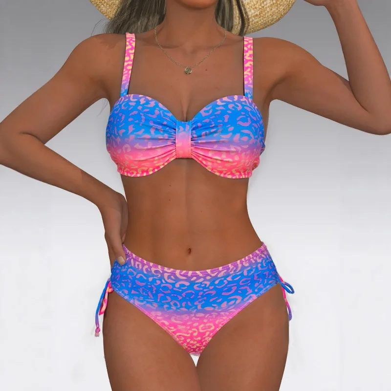 

Купальный костюм для женщин, купальники, бикини, модное бикини на бретелях, европейский и американский сексуальный Холтер