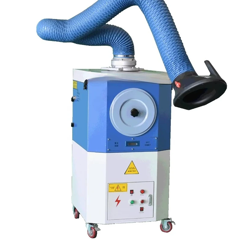 

Industrial portable welding flue gas dust collector/portable welding dust collector with double suction hose cover