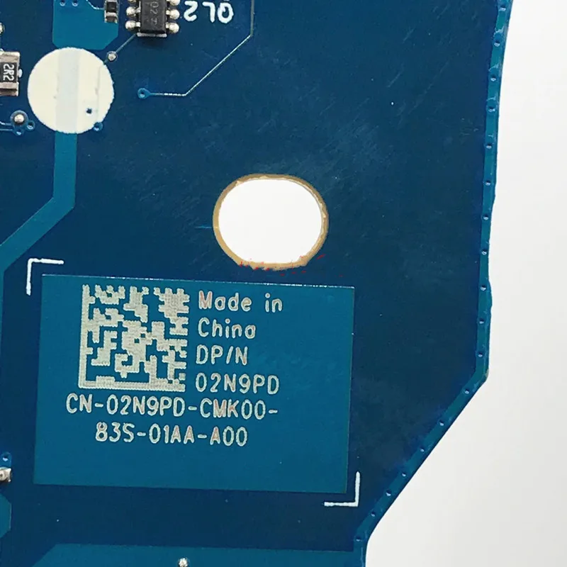 CN-02N9PD 02N9PD 2N9PD Com SR3L9 I5-8350U CPU Mainboard Para Dell 5590 Laptop Placa-mãe DDM80 LA-F411P 100% Totalmente Funcionando Bem