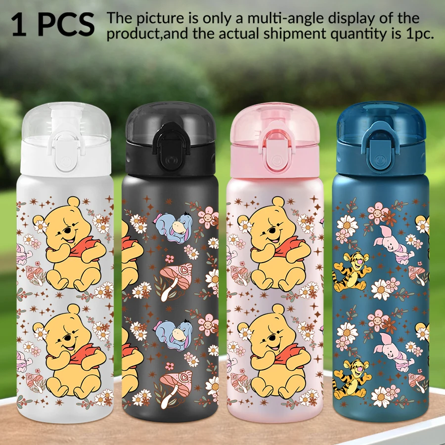 

1Pc Disney, Winnie the Pooh, Tigger, pattern 26oz plastic water bottle, outdoor sports water cup birthday/homecoming gift