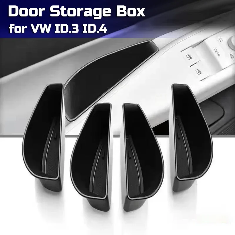 for Volkswagen VW ID.3 ID.4 Front Rear Door Handle Storage Box Holder Side Armrest Organizer Container Tray Car Accessories