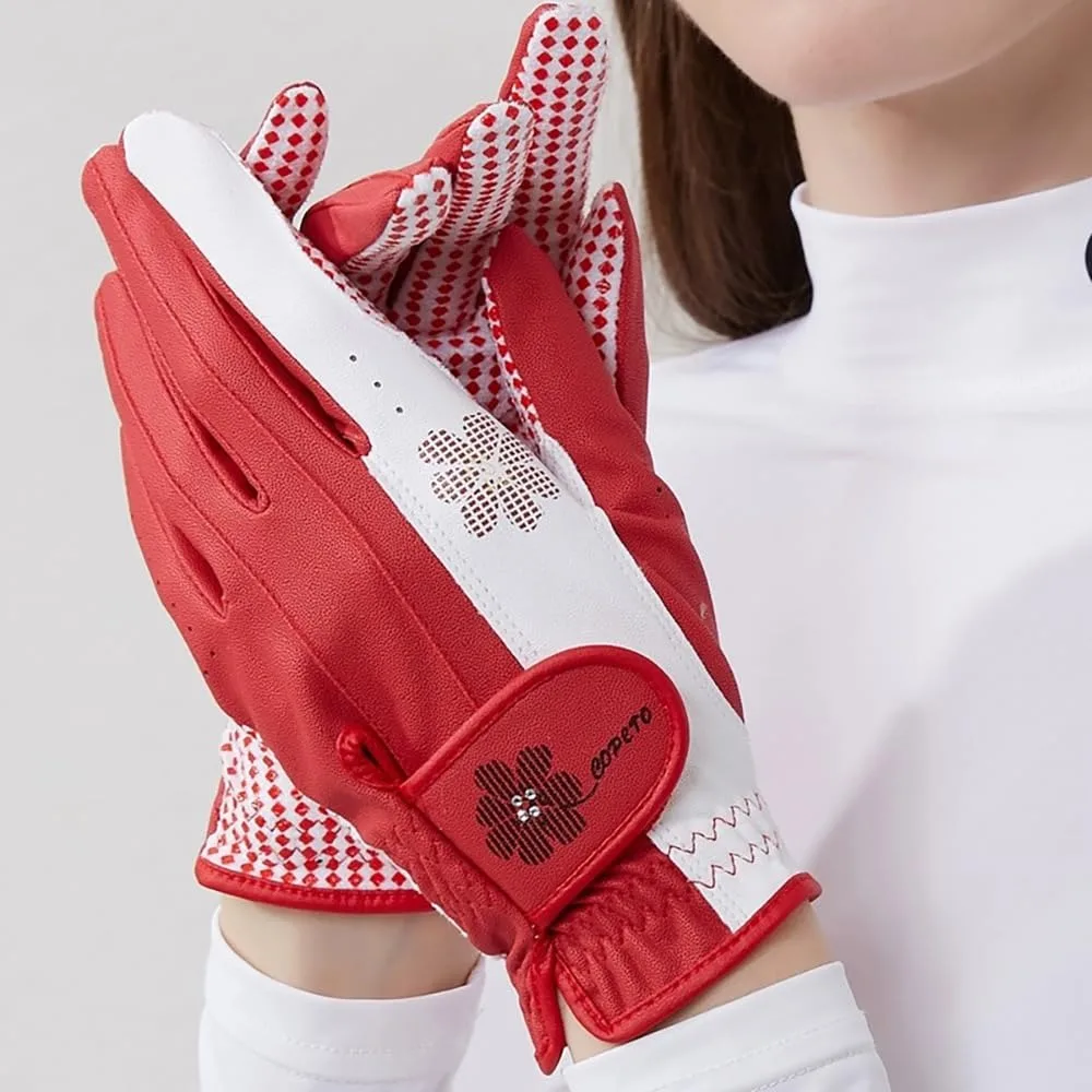 

A Pair Anti-slip Golf Gloves Breathable Enhanced Grip Ladies Golf Gloves Soft Flex Comfortable Golf Accessories Gift for Golfers