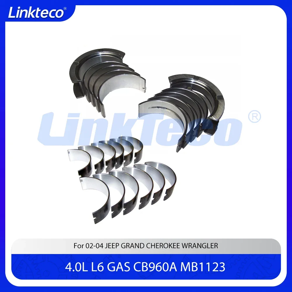 Engine Crankshaft Main & Connecting Rod Bearing Fit 4.0 L T L6 GAS ERH For 02-04 4.0L JEEP GRAND CHEROKEE WRANGLER CB960A MB1123