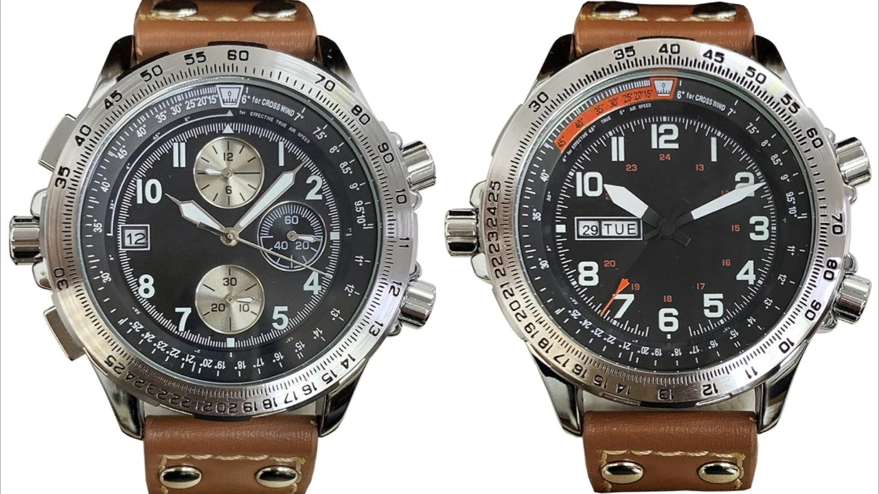 Orologio cronografo da uomo con doppio calendario multifunzionale da 44 mm realizzato con Hamilton Inspiration