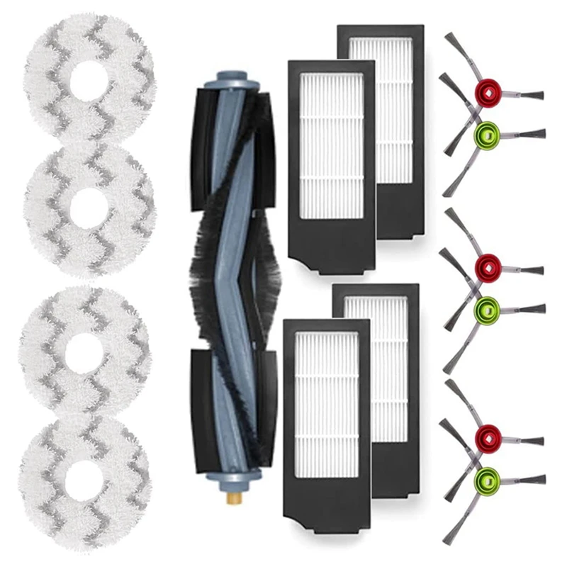 Ecovacs Deebot X1 옴니 터보용 진공 청소기 액세서리 교체 액세서리, 메인 브러시 HEPA 필터 걸레 천 부품