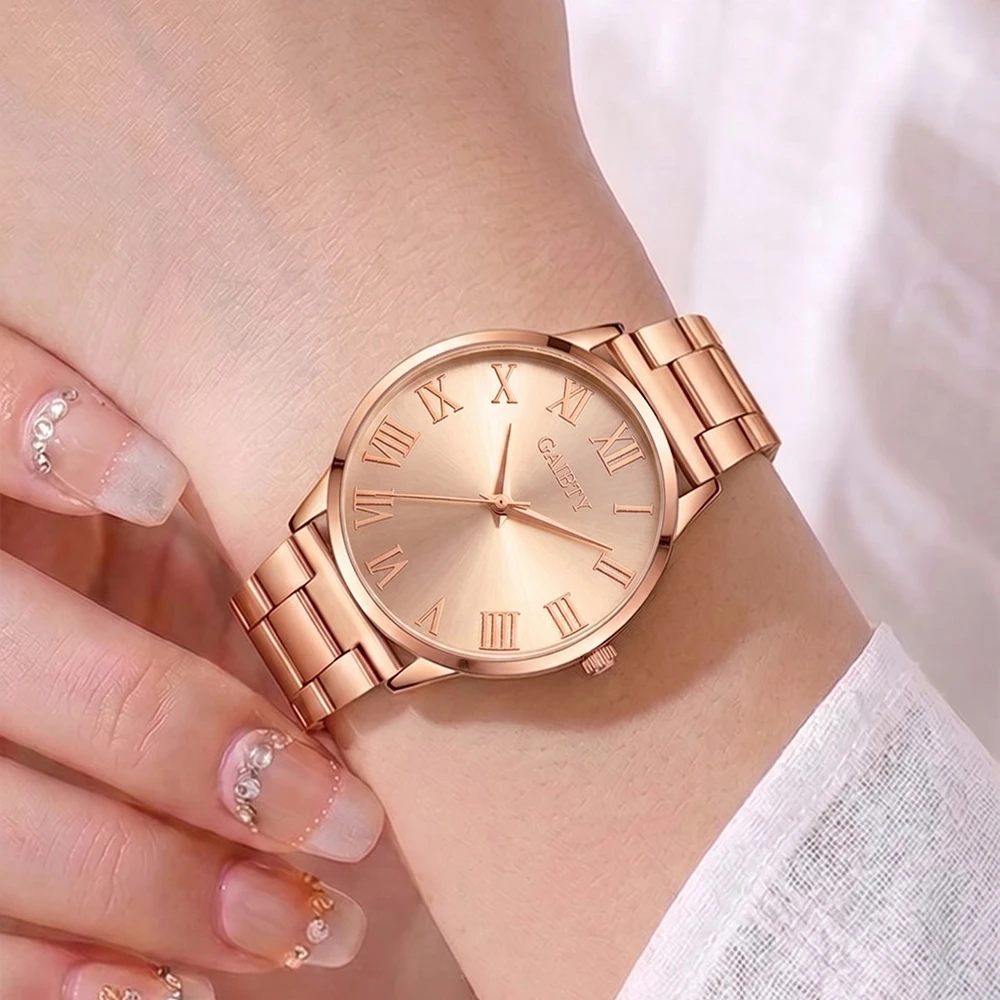 1Pc Women's Watch Rose Gold Fa - Vintage Fashion Watches 评论和价格