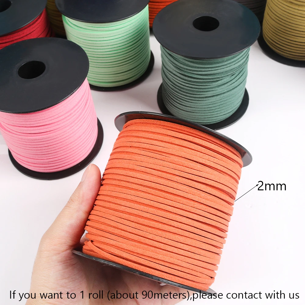 10M Flat Faux Suede Braided Cord Korean Velvet Rope Handmade Thread String For DIY Jewelry Bracelet Jewelry Making