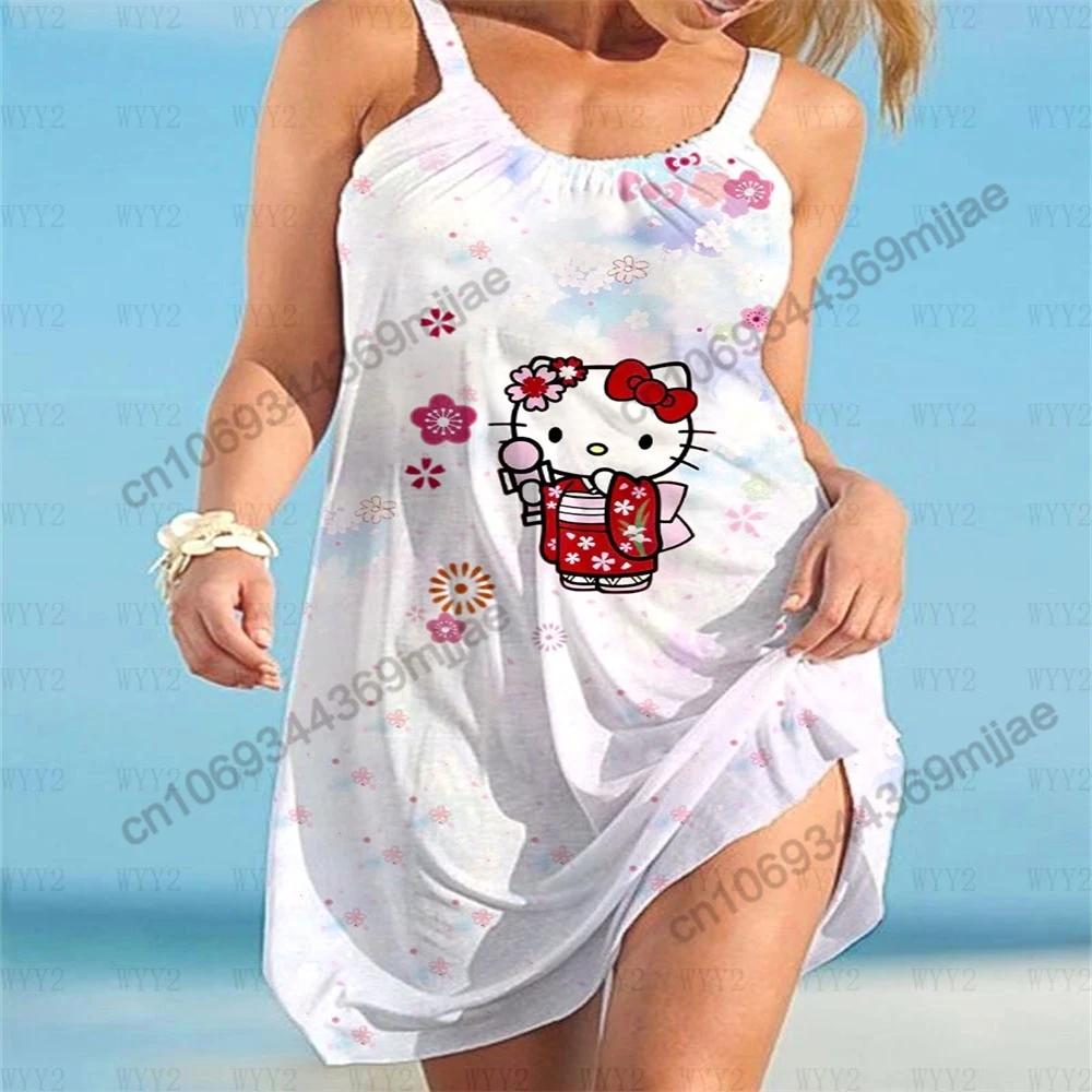 Hellogkitty vestiti estivi per le donne Top abiti da spiaggia t-shirt da donna Zevity abbigliamento donna Y2k donna Top 2023 t-shirt corsetto