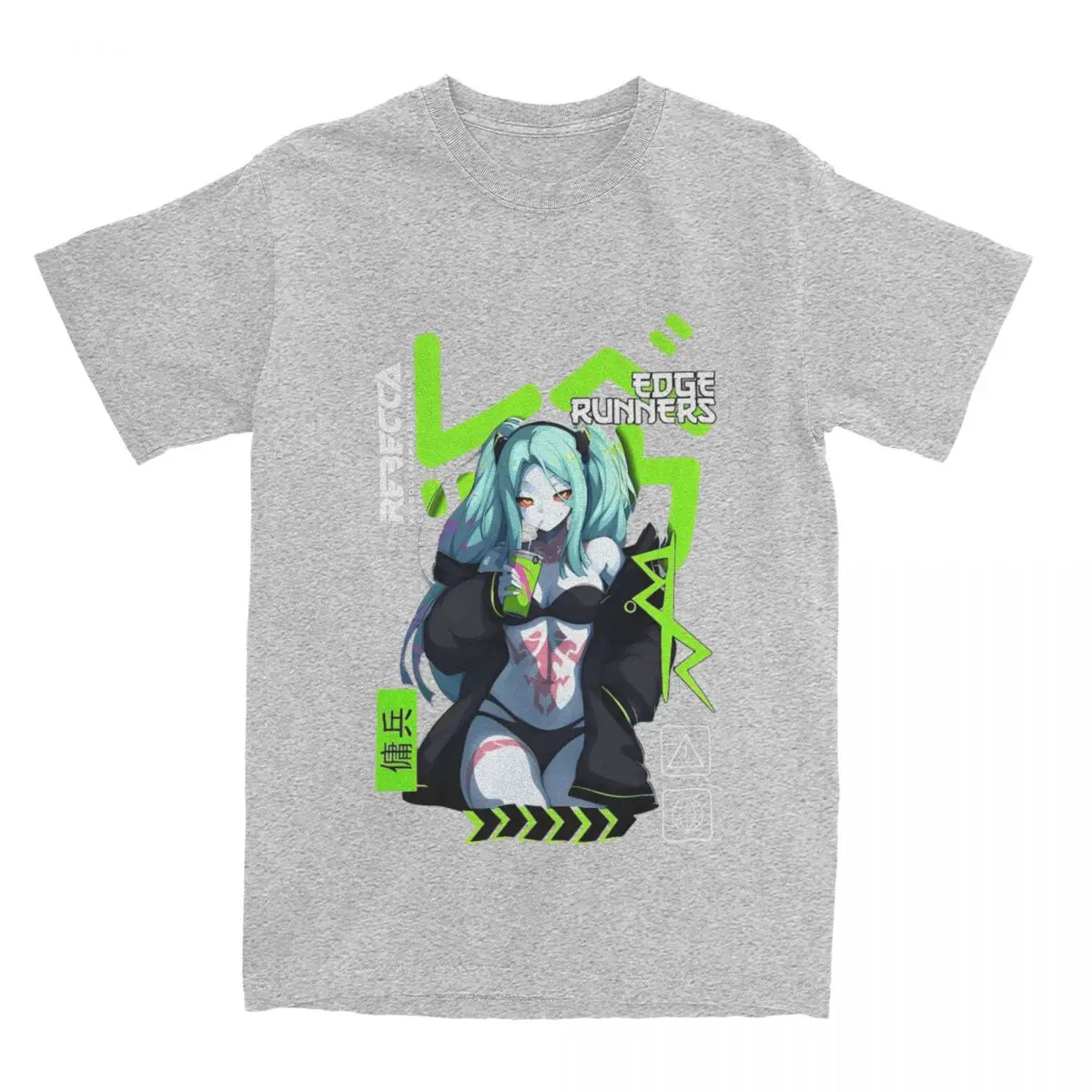 رجل تي شيرت ريبيكا سايبر سيتي حواف العدائين تي شيرت تتجه الصيف تي شيرت Y2K مضحك نمط القطن تنفس #2