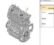 0135QE for complete engine (service engine cylinder cover + oil pump + vacuum pump + valve + oil pump + DEVIRDAIM uzu) FOCUS 0411 P207 PAR