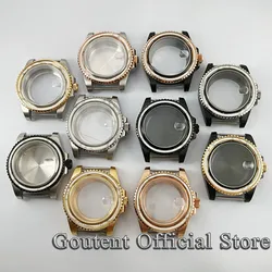 Goutent 40mm Silver Gold Watch Case Sapphire Glass Fit NH35 NH36,DG2813/3804 Miyota 8215 821A ETA 2836 2824 PT5000 Movement