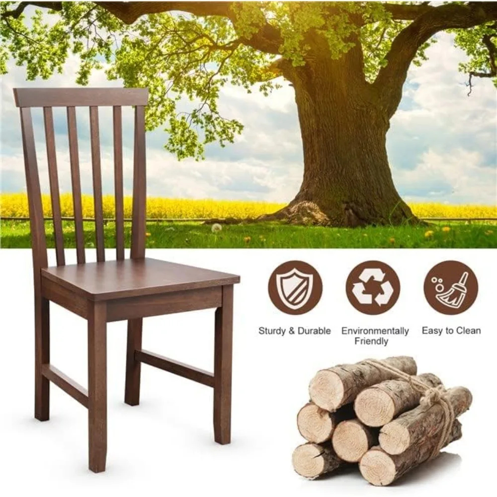 مجموعة من 4 كراسي مريحة لتناول الطعام من خشب الجوز للاستخدام في المطاعم وغرفة الطعام