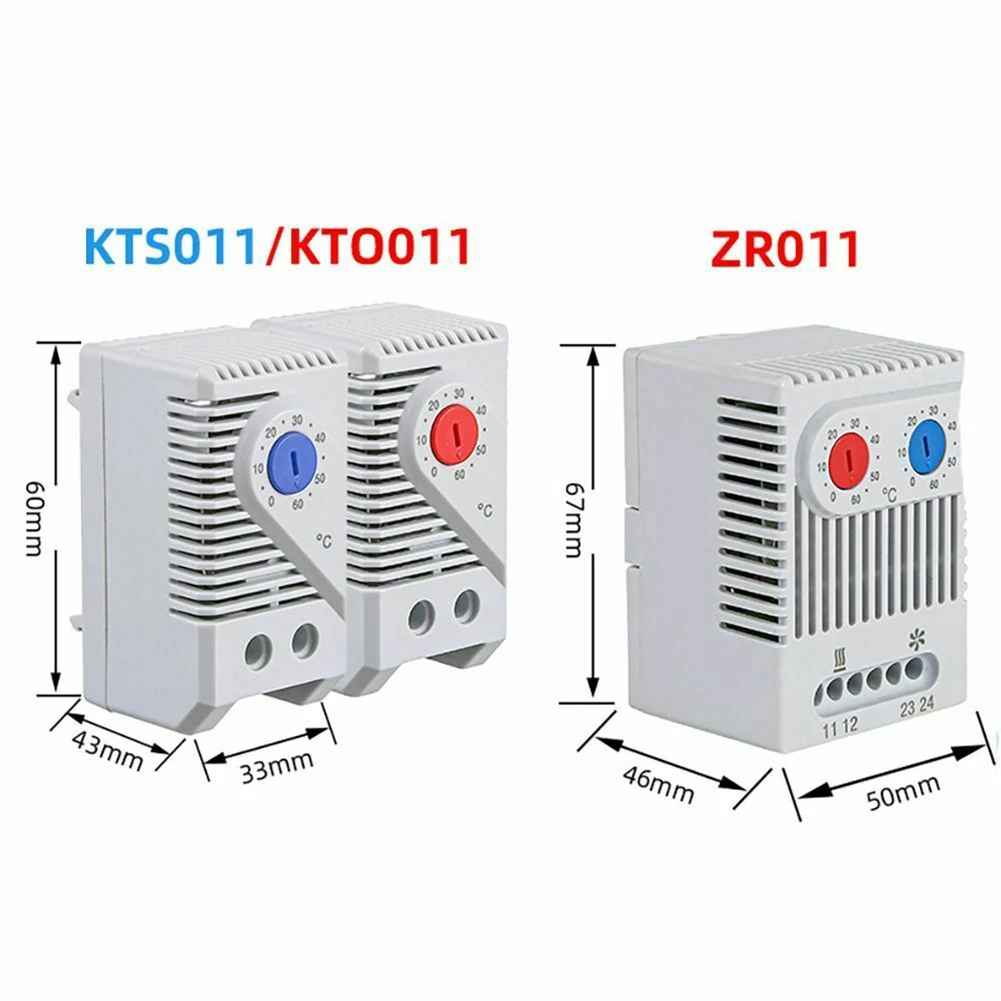 1Pc  Cabinet Mini Thermostat Compact Mechanical Temperature Controller Thermoregulator Switch Thermostat KTO 011 KTS 011 ZR 011