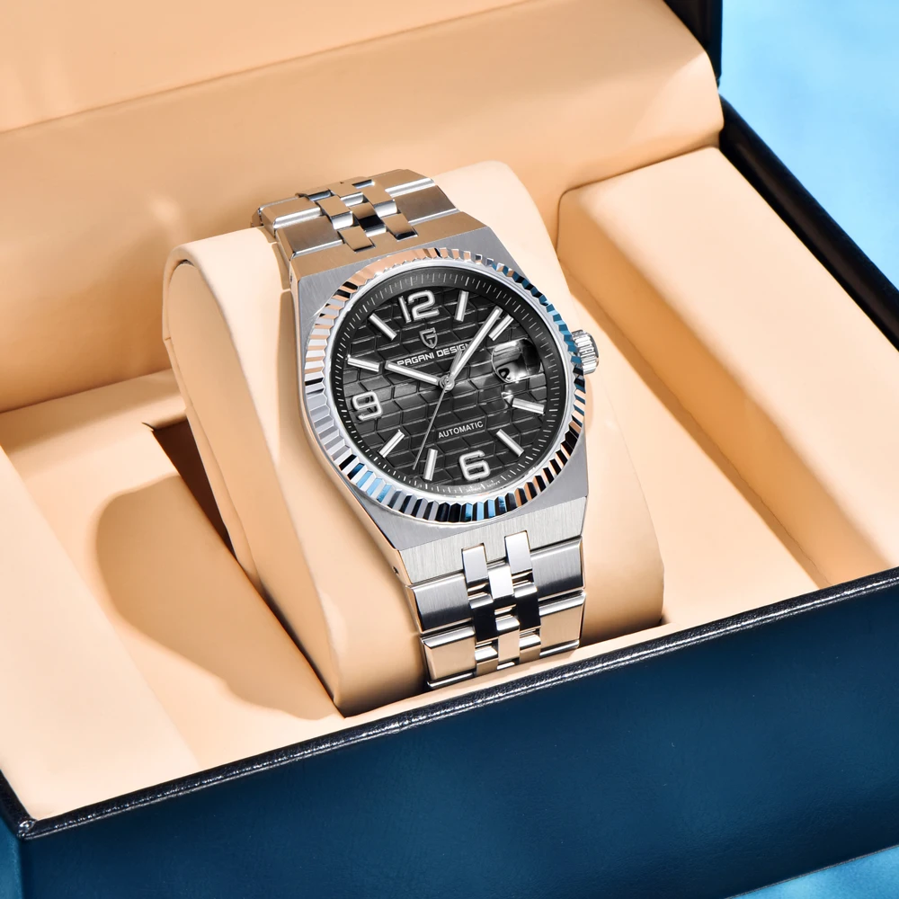 2026 جديد PAGANI ساعة بتصميم فاخرة الميكانيكية الياقوت كريستال رجل ساعة 100 متر مقاوم للماء مضيئة الفولاذ المقاوم للصدأ ساعات رجالية #3