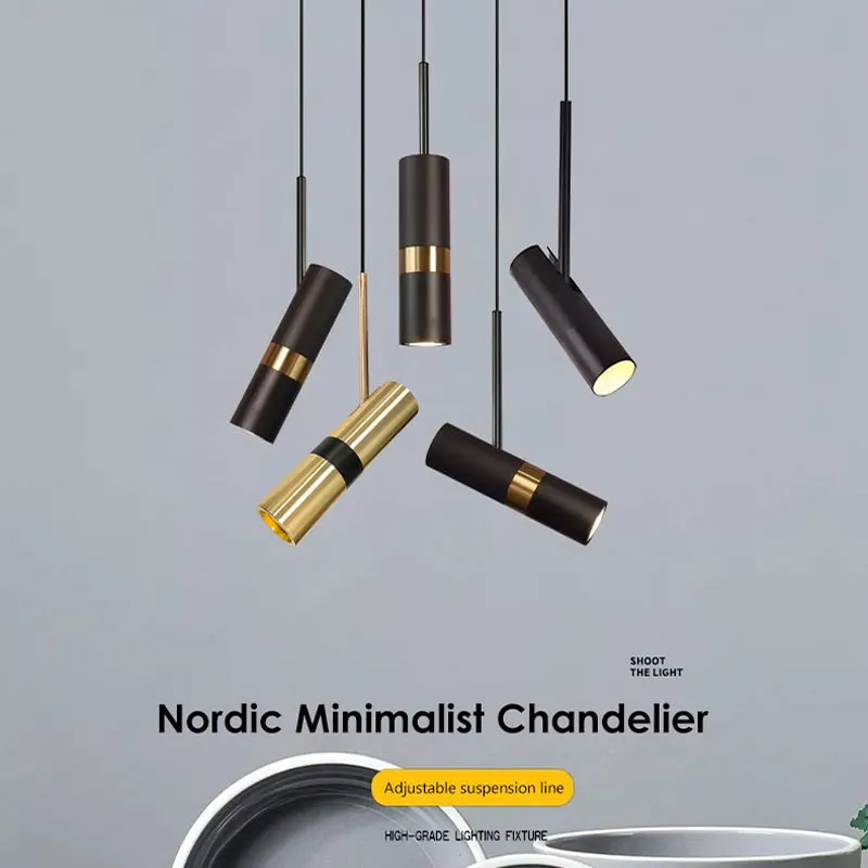 Indoor Gu10 LED Pendant Lamps for Bedside Bedroom Hard-wired Suspended Hanging Lighting Chandelier Lamps Kitchen Dinning Room