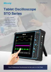 Micsig-Portable Tablet Digital Oscilloscope STO Series 100 MHz 200 MHz 2 / 4Channels, 1GSa/S High Performance Scope STO1004/2002