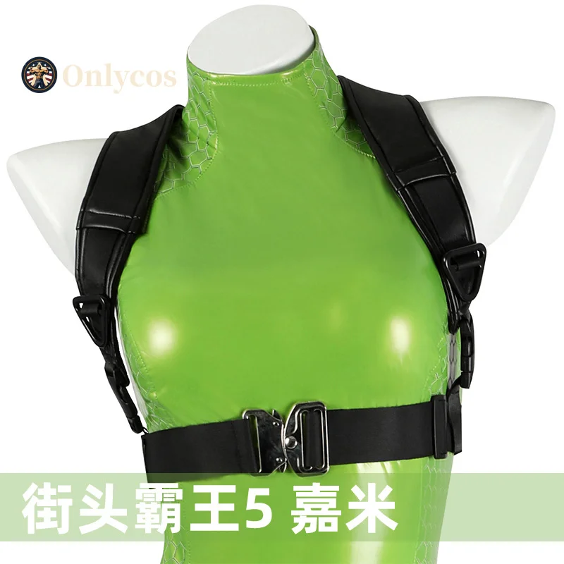 كامي وايت S تأثيري ستريت فايتر 5 زي جلدية اللاتكس بذلة تريت فايتر 5 كوس لعبة أنيمي هالوين لعب دور الملابس