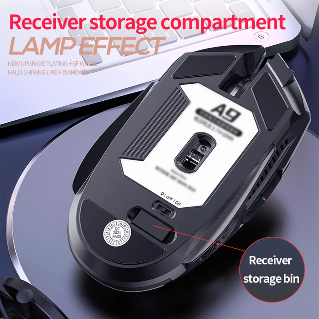 2.4 جيجا هرتز 3200 ديسيبل متوحد الخواص ماوس لاسلكية الألعاب ماوس قابلة للشحن الصامت LED الخلفية USB الفئران البصرية فأرة مريحة ألعاب للكمبيوتر المحمول