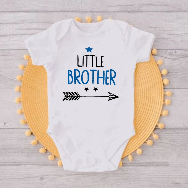 Big Sister Little Brother Siblings Matching T Shirts Boys Girls Summer Clothes Tops Newborn Bodysuit Birthday Party Gift Outfits