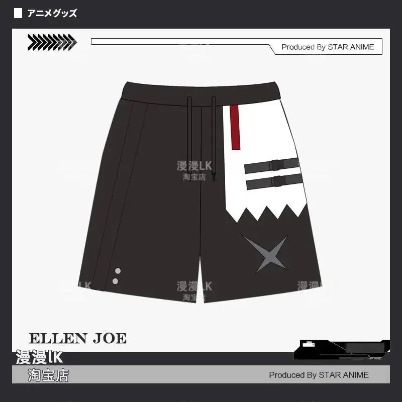 Zenless Zone Zero คอสเพลย์ Ellen Joe ผู้หญิงผู้ชายหลวมแขนสั้นเสื้อยืดกางเกงขาสั้นชุดสูท Carnival เครื่องแต่งกาย
