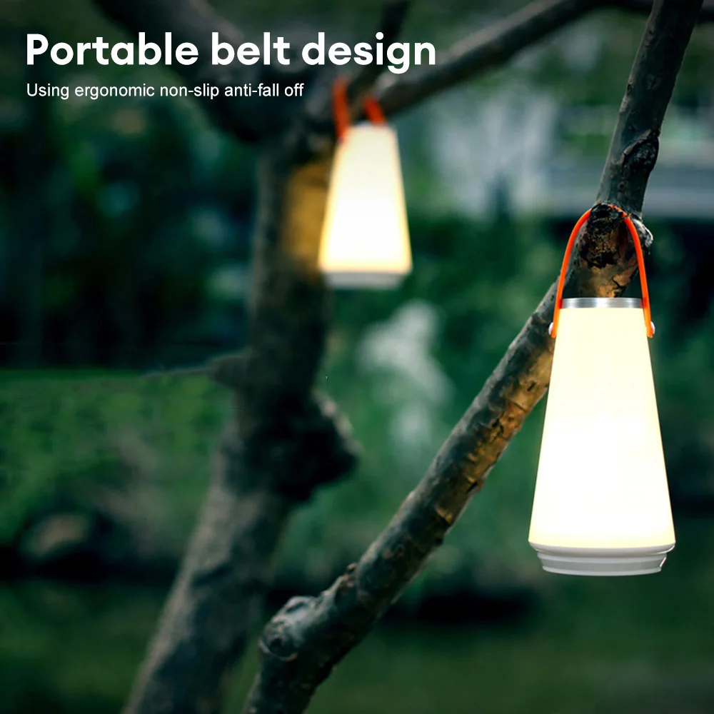 LED Lanterna De Acampamento USB Carregamento Sensor De Toque Luz Lâmpada De Mesa Portátil Tenda Luz Dimmable Night Light Outdoor Pendurado Lâmpada