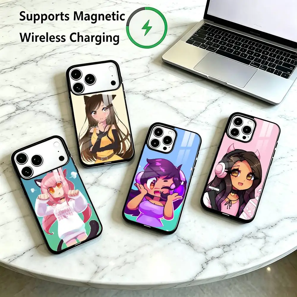 A-Aphmau Cute G-Girl Phone Case For iPhone18 17,16,15,14,13,12,11 Plus,Pro Compatible with magnetic wireless charging Gift