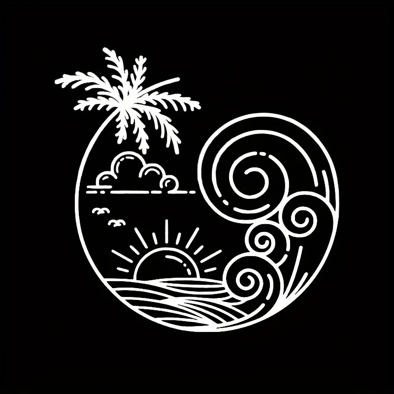 

1 шт. привлекательная водонепроницаемая виниловая наклейка с изображением пляжных волн для мотоцикла, велосипеда, рамы, рабочего стола, домашнего декора