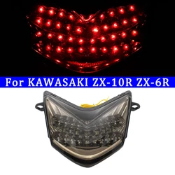 For KAWASAKI ZX-10R ZX-6R 2005 2006 2007 Motorcycler Integrated LED Rear Tail Light Brake Taillight Turn Signals Accessories