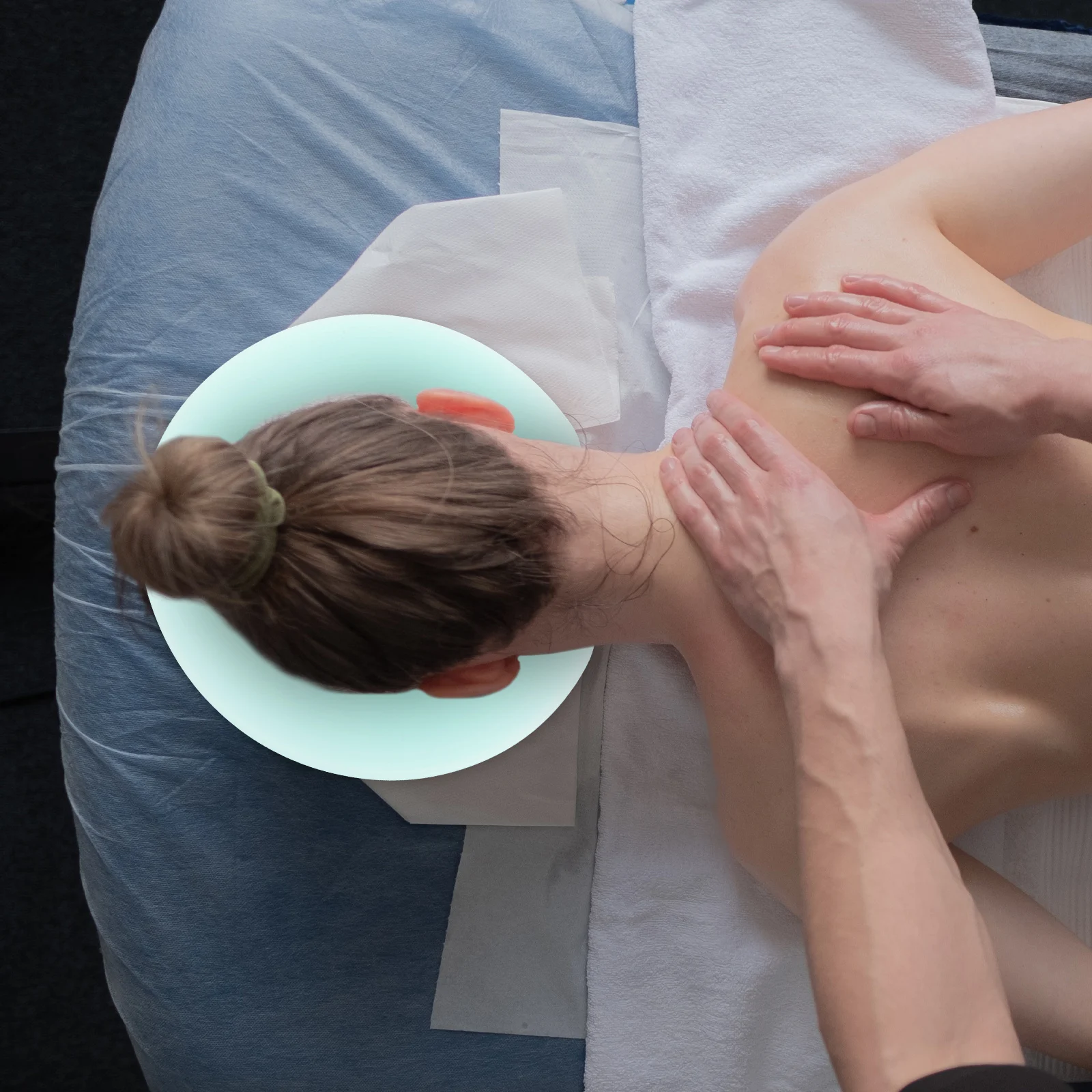 

U Shape Face Down Silicone Massage Bed Headrest Neck Support For Spa Salon Ergonomic U Pillow Salon Massage Table Headrest