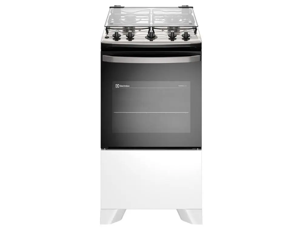 Fogão 4 Bocas Electrolux Inox Branco Efficient FE4IW - Bivolt
