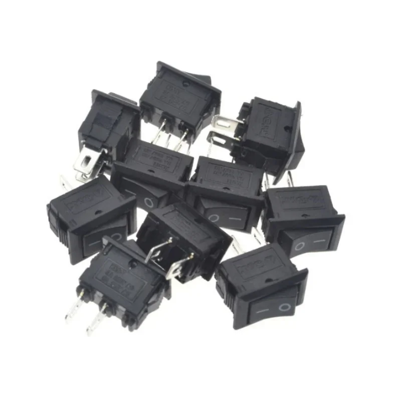 On and Off Rocker Switch for Car Dash, Boat, Panel, Truck, RV, ATV, Home, SPST, 2Pin, 3A, 250V, 10Pcs Lot, 10x 15mm