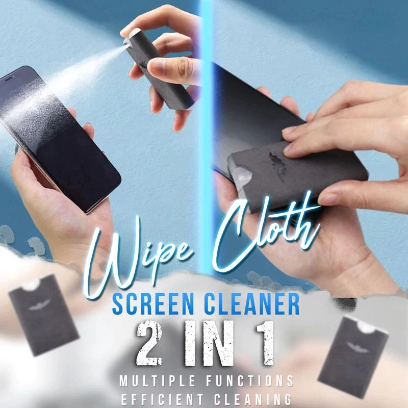 Screen Cleaner Computer Mobile Phone Liquid Wipe Screen Artifact Anti-fingerprint Spray LCD Screen 2 in 1 cleaning kit Dropship