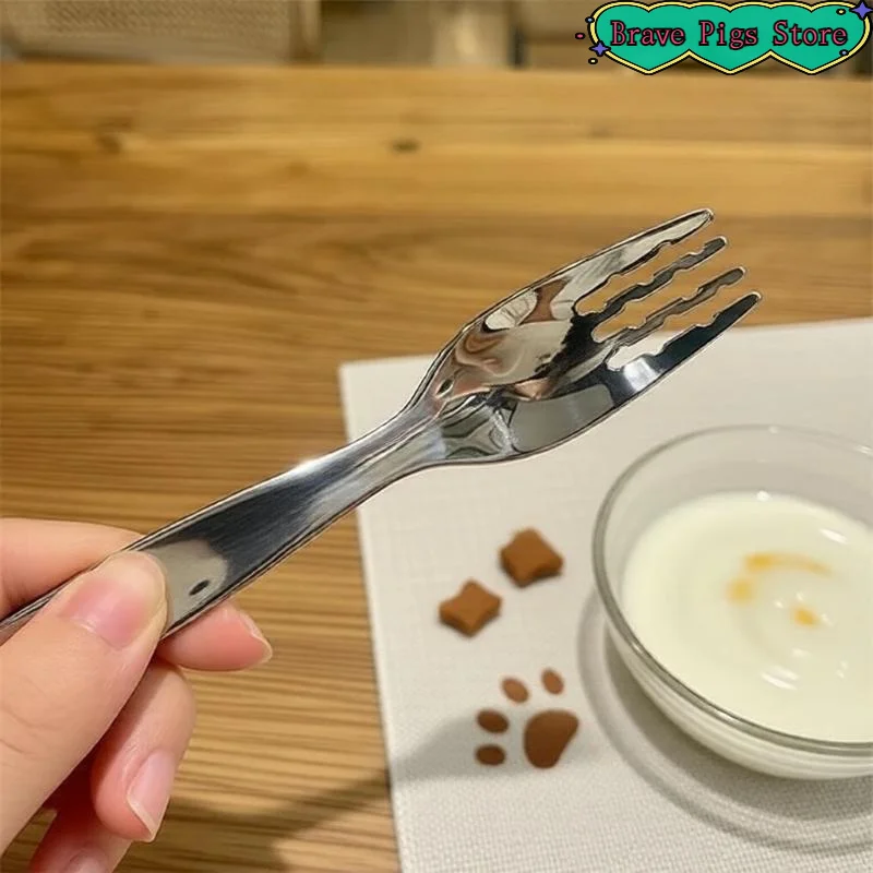 Food Snacks Ideas For Kids - [HM]Compact Stainless Spoon And Fork Set