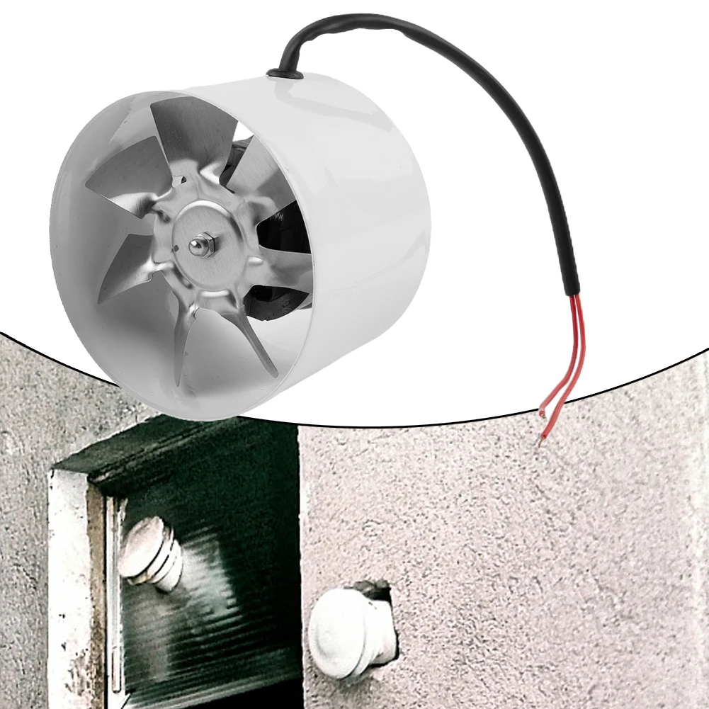 Metal-Bodied 100 mm Inline Pipe Fan for Commercial and Residential Ventilation with Stable Blade Design and Low Noise