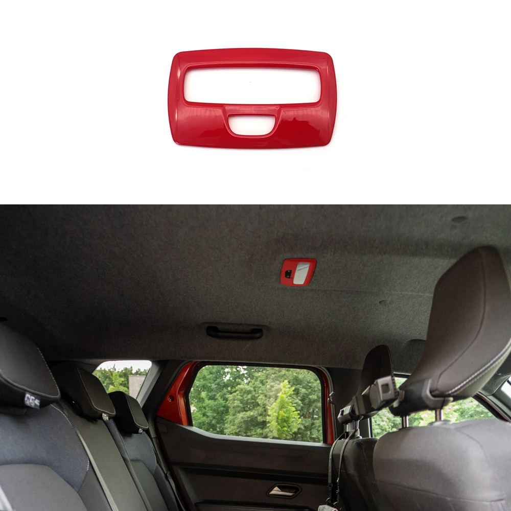 ABS Carbon Fiber Color Rear Head-Mounted Reading Lighting Panel Trim For Dacia Duster 3
