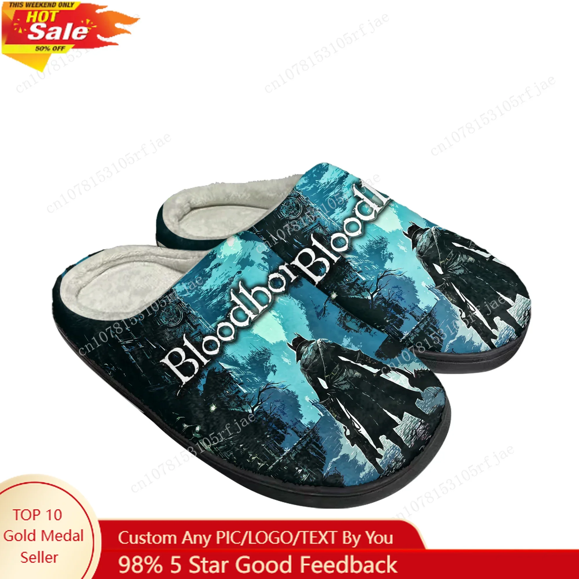 

Bloodborne Home Cotton Slippers Hot Cartoon Game Mens Womens Teenager Plush Bedroom Casual Keep Warm Shoes Tailor Made Slipper